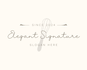 Elegant Whisk Bakery logo design