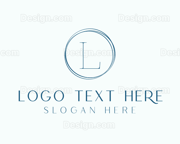 Traditional Serif Circle Badge Logo