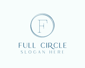 Traditional Serif Circle Badge logo design