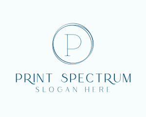 Traditional Serif Circle Badge logo design