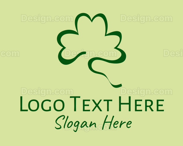 Lucky Shamrock Scribble Logo