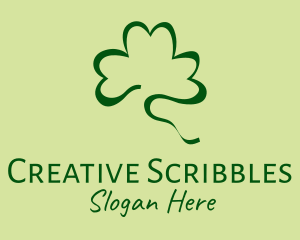 Lucky Shamrock Scribble logo design