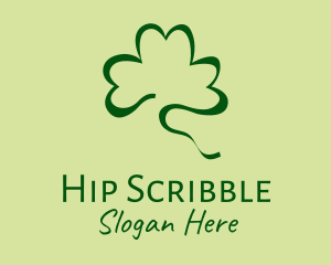 Lucky Shamrock Scribble logo design