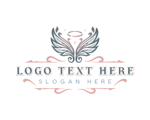 Heavenly Angel Wings Halo logo