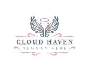 Heavenly Angel Wings Halo logo