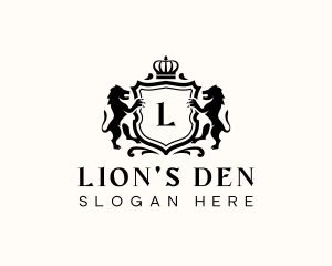 Lion Crest Crown logo design