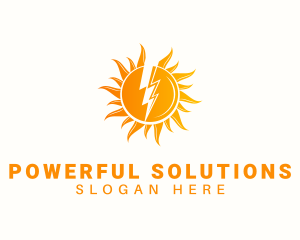 Solar Lightning Power logo design