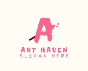 Art Paintbrush Paint logo design