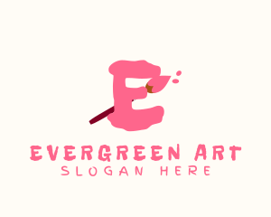 Art Paintbrush Paint logo design