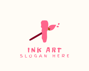 Art Paintbrush Paint logo design