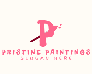 Art Paintbrush Paint logo design