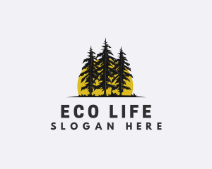 Pine Tree Woods Nature logo design