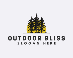 Pine Tree Woods Nature logo design