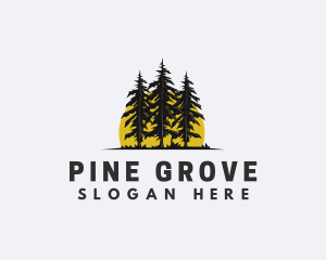 Pine Tree Woods Nature logo design