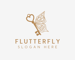 Gold Butterfly Key logo