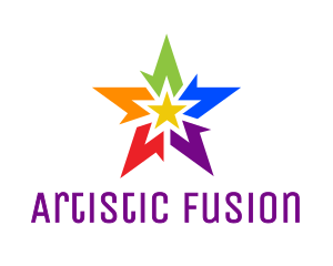 Abstract Rainbow Star logo