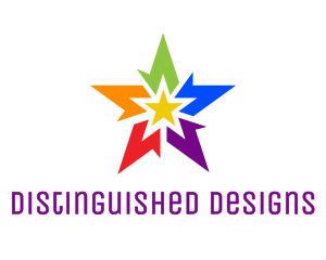 Abstract Rainbow Star logo