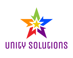 Abstract Rainbow Star logo