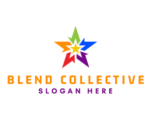Colorful Rainbow Star logo