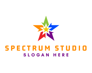 Colorful Rainbow Star logo