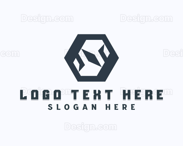 Tech Hexagon Letter S Logo