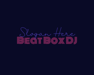 Neon DJ Wordmark logo