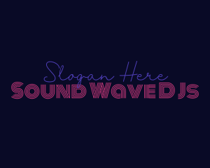 Neon DJ Wordmark logo