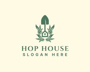 Garden House Shovel logo design