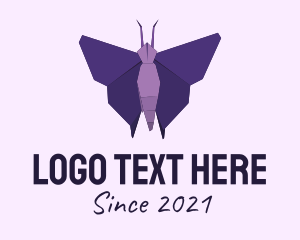 Purple Origami Butterfly logo