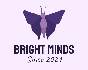 Purple Origami Butterfly logo