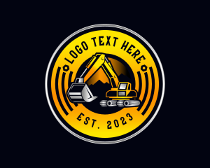 Machinery Excavator Construction logo