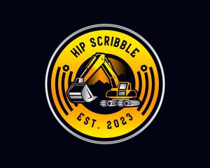 Excavator Construction Heavy Equipment Logo