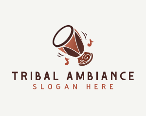 Tribal Drum Music logo design