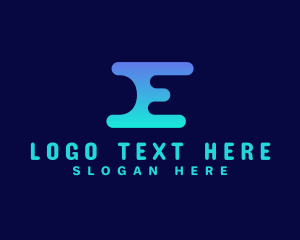 Digital Letter E logo