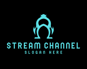 Neon Monster Streaming logo design