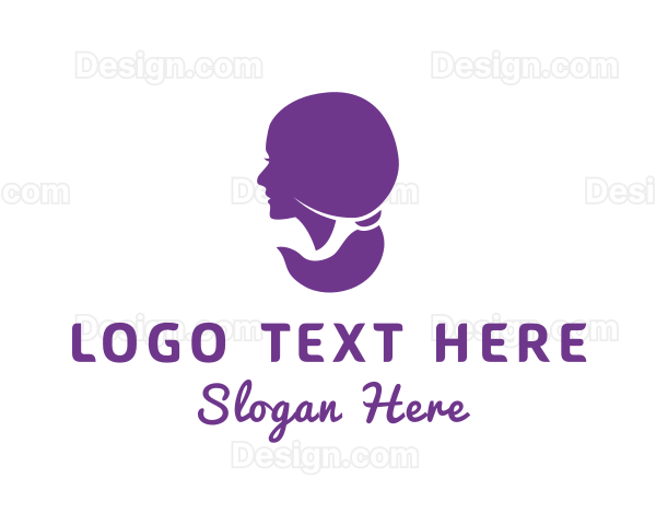 Purple Fashion Woman Logo