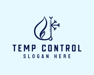 Flame Cooling Thermometer  logo design