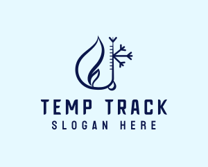 Flame Cooling Thermometer  logo design