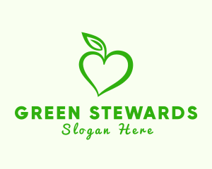 Green Heart Leaf logo design