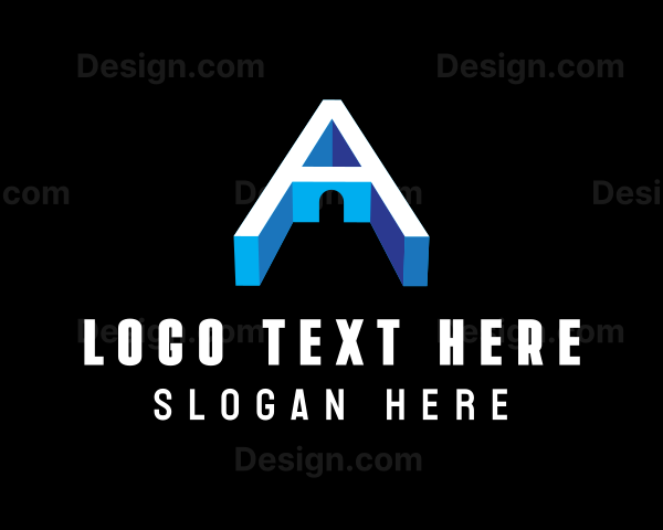 3d Architecture Letter A Logo