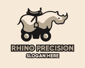 Rhino Animal Ride logo design