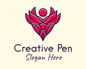 Flaming Publishing Pen logo design