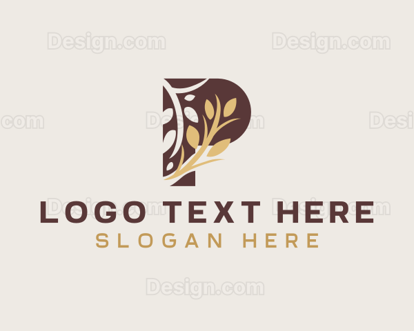 Organic Wheat Grain Logo