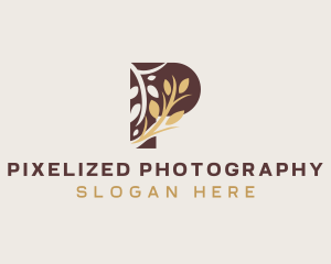 Organic Wheat Grain logo design