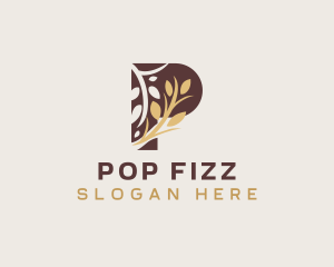 Organic Wheat Grain logo design