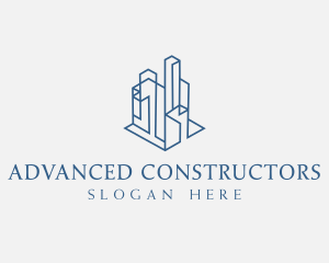 Modern Cityscape Buildings logo design