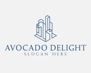 Modern Cityscape Buildings logo design