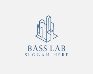 Modern Cityscape Buildings logo design