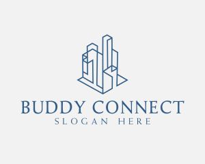 Modern Cityscape Buildings logo design