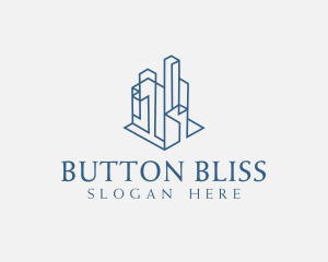 Modern Cityscape Buildings logo design